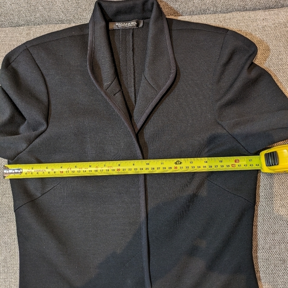 Emanuel Ungaro Black Blazer Coat Minimalist Designer Jacket  Size XS  R1 - Picture 7 of 14